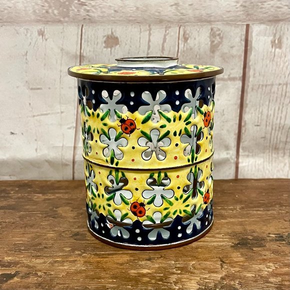 Kelvin Chen Enameled Copper Candle Holder - Picture 1 of 10